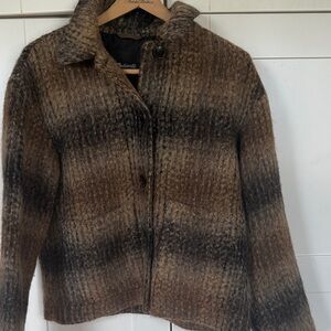 Madewell Brown Ombre Teddy Jacket